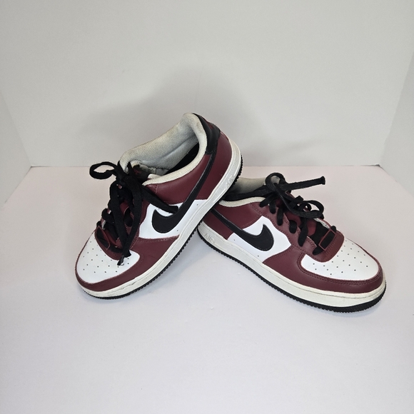 Nike Shoes - Nike Air Force 1  Leather Burgundy and White Sneakers Womens Size 7